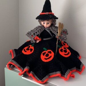 WITCH DOLL Detailed hand knitted 20” TALL NEW 
KNITED WITH LOVE ❤️